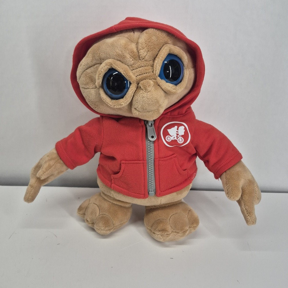 Build a Bear E.T Alien Movie Plush 14" Tall with Red Hoodie LIGHT WORKS